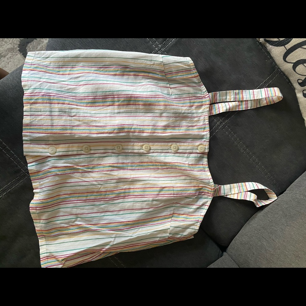 Linen-blend Cropped tank